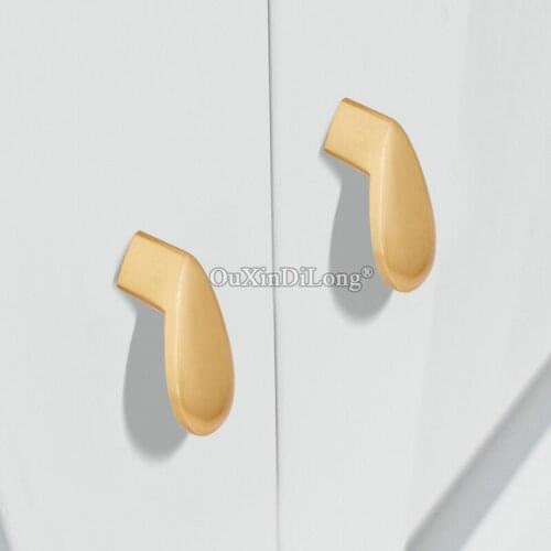 Water Drop Design 20PCS European Solid Brass Cabinet Door Handles Cupboard Wardrobe Drawer Shoe Wine Cabinet Pulls Handles&Knobs