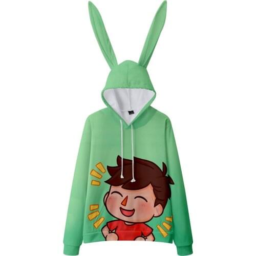 Hot New WAMNI AlbertsStuff Flamingo Bunny Ears Hoodie Fashion Hoody Sweatshirts Bunny Ear Pullover Womens Girls Bunny Ear Tops