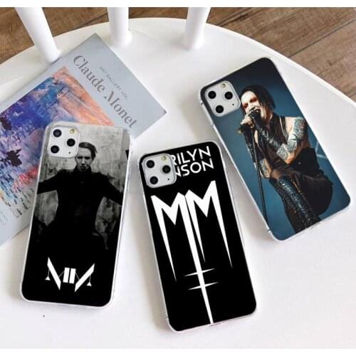 Marilyn Manson Phone Cases For iphone 12 11 Pro Max Mini XS Max 8 7 6 6S Plus X 5S SE 2020 XR Silicone Soft cover