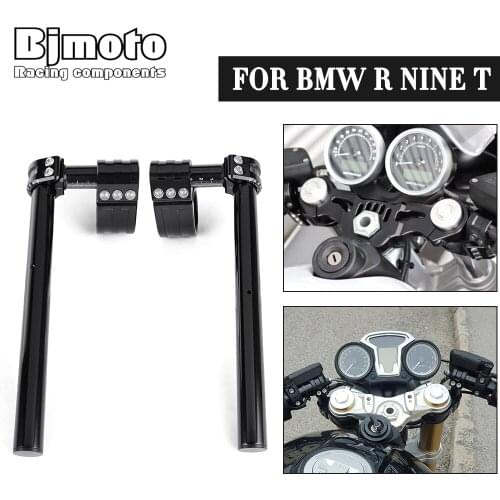 BJMOTO Motorcycle CNC Handlebar For BMW R NINE T Pure 2014-2019 Racing Adjustable 43MM Clip On Ons Fork Handlebars Handle Bar
