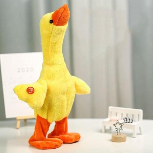 Cartoon Duck Recording Plush Toy Repeat Reading Singing Dancing Gifts Stuffed Plush Toy Duck Duck Cute Kawaii Animal Yellow B5Y3