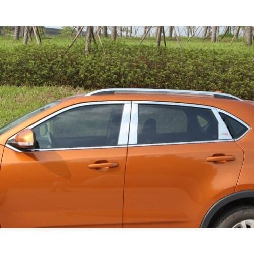 Stainless steel FOR MG GS 2015-2016 window bright strip sticker column decorate trim
