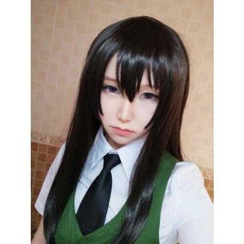 Citrus Shitorasu Aihara Mei Wig Anime Black Straight Hair Adult Costume Cosplay Wigs Props