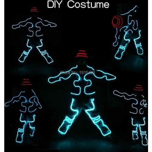 Christmas Party Lights Led Neon Diy Talent Show Favors Clothes Illuminated DJ Party Glowing Products for Grand Event Party Props