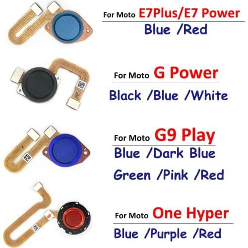 10Pcs/Lot,New For Moto G9 Play One Hyper G Power E7 Plus / E7 Power ID Home Button Fingerprint Scanner Key Recognition Sensor