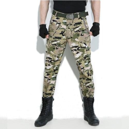Tactical Trekking Hiking Pants Men Windproof Waterproof Multi-pocket Camouflage Pants Outdoor Camping Hunting Climbing Trousers