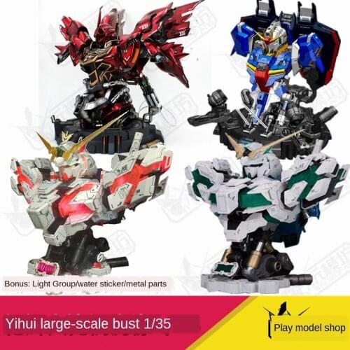 THINKEASY 1/35 RX-0 MSN-06S Sinanju Unicorn Zeta GUNDAM Bust Model Action Figure Sculpture Mobile Suit Assemble Model