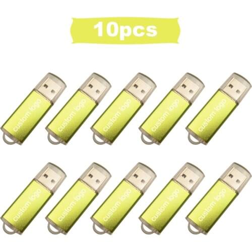 10pcs/lot usb flash drive 32 gb usb stick 128gb Memory stick metal usb pen drive 4GB 8GB 16 gb pendrive 64 gb free custom LOGO