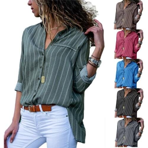 Spring Autumn Striped V-neck Maternity Blouses Shirts Long Sleeve Blouse Clothes for Pregnant Women Pregnancy Clothing Plus Size