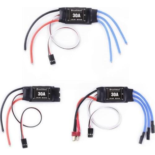 XXD 30A ESC Brushless Motor Speed Controller for RC Airplane Helicopter Drone Aircraft Without Plug Welded T plug Gold