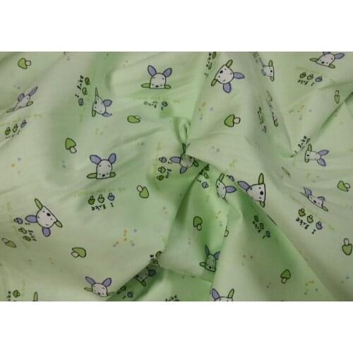YY DIY Quilting Bedding 100% cotton fabric METER Baby Fabric Patchwork fresh Green HOME Textile kids cute LOVELY doggie CLOTH