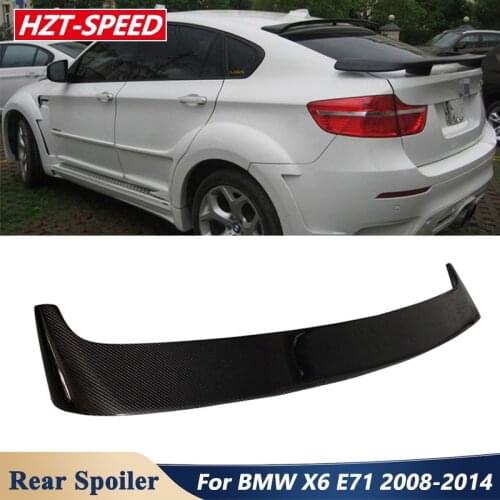 Carbon Fiber Rear Roof Spoiler Top Wing For BMW X6 E71 Car Body Kit Tuning 2008-2014