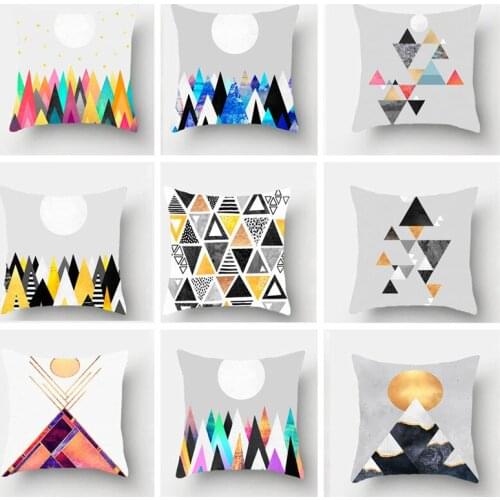 Geometric Design Creative Home Office Pillow Cover Without Pillow Core 45cm X45cm 1Piece