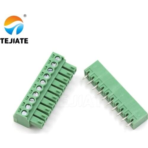 10Pairs KF2EDG 3.81MM Plug-In PCB Terminal Straight Pin/Bent Pin Socket 10P/12P/16P