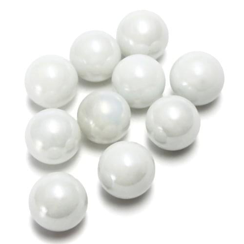 10 Pcs Marbles 16mm glass marbles Knicker glass balls decoration color nuggets toy white