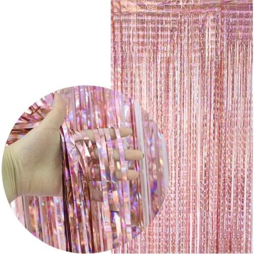 2*1m Rainbow Foil Curtains Wedding Decor Photography Backdrop Curtain Photo Props Bachelorette Adult Birthday Party Decorations