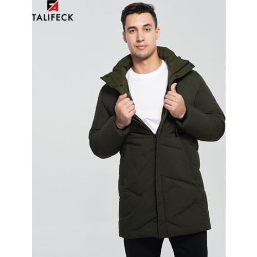 2020 Winter Jacket Men Cotton Padded Coat Hooded Thick Warm Winter Coat Mens Winter Parkas Long Jacket Overcoat Russian Size