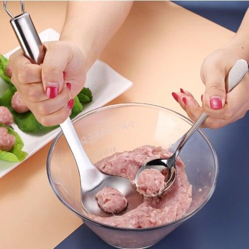 304 stainless steel meatballs maker Kitchen tools meatballs spoon fish balls shrimp smooth press meatballs