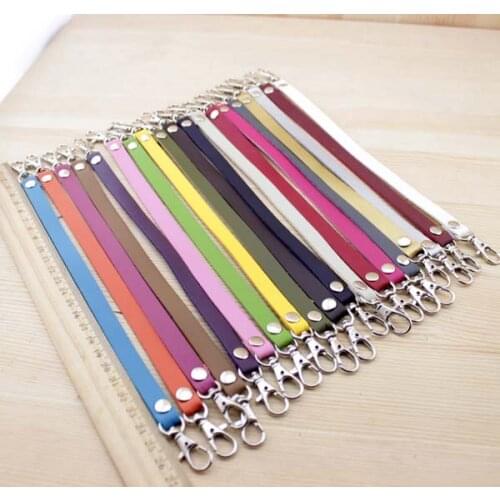 Length 26cm Faux Leather handle Belt for Bag Handbag Strap with Hook 20 color Gold Silver Bronze Hook 5 pcs Free Shipping
