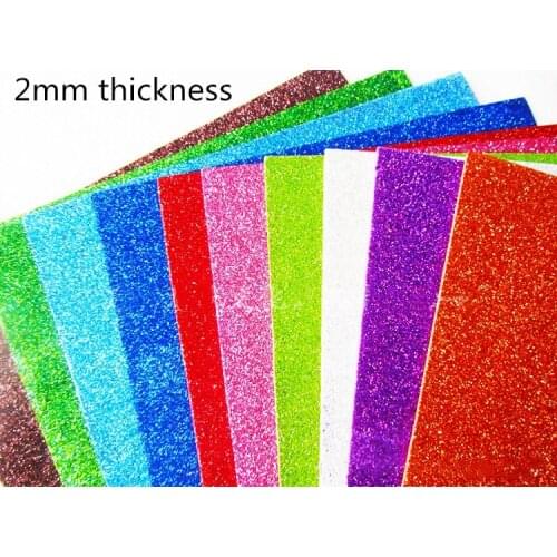 50 * 50 cm 10pcs 2mm thickness shiny Not adhesive KraFt PaPer foamiran FOR neeDlework