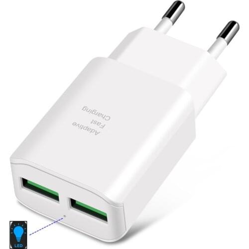 9V 1.67A Adaptive charge 2 Ports USB Charger Type C Micro Cable For Samsung A7 A02 A12 Xiaomi Mi 11 lite Redmi 9A Note 10 9 Pro