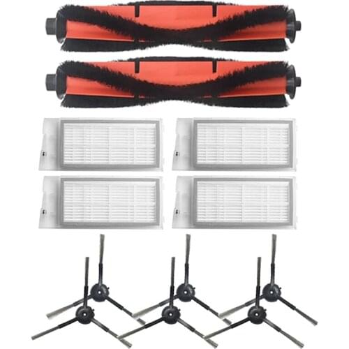 EAS-12Pcs For Roidmi EVE Plus Robot Vacuum Cleaner Main Brush HEPA Filter Side Brush Replacement Accessories Parts