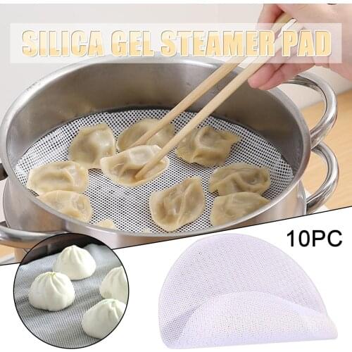 Non-Stick Steamer Mat Silicone Steamer Paper Steam Bun Head Steam Head Bread Cooker Stuffed Dumplings Bolier Mat Kitchen Tools