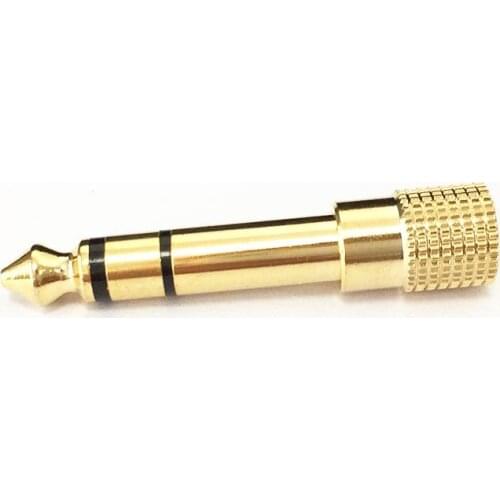 6.35 male to 3.5 female audio adapter stereo dual channel convertor for Headphones, microphones, and speakers