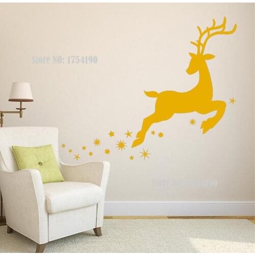 Free shipping Wall Stickers Deer Head ,Vinyl Wall Decal Deer Head Decor for your Lodge, cabin, Modern Home ,57x70cm ,45x60cm