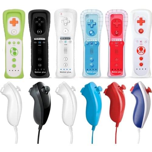 2 in 1 For Nintendo Wii Motion Plus Wireless Remote Controller For Nintend Wii Nunchuck Remote Controle Joystick Joypad