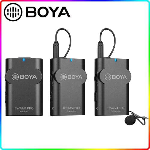2.4G Wireless Lavalier Microphone Vlog for DSLR Camera Smartphone, BOYA Lapel Mic System for Canon Nikon iOS iPhone 11 10 8 7 6