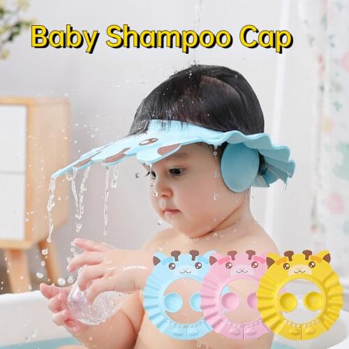 Chirdren Shower Shampoo Cap Wash Hair Kids Bath Visor Hats Adjustable Shield Waterproof Bathing Bath Protect Kids Hats Infant