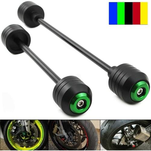 For KAWASAKI NINJA ZX6R ZX-6R 2014 2015 2016 2017 2018 Front Rear Wheel Slider Fork Axle Crash Protector Swing Arm Pad POM New