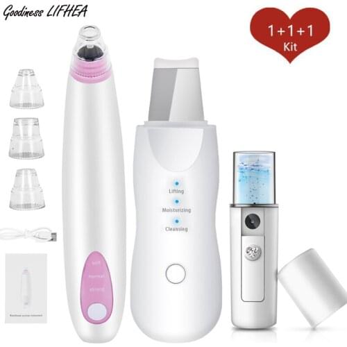 Electric Facial Pore Cleaner Blackhead Remover Vacuum Pore Cleaner Skin Scrubber Skin Care Black Head Remov Nano Sprayer Steamer