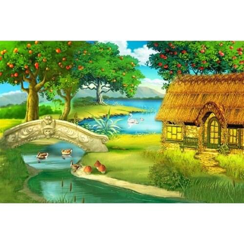 GLymg 5D Diamond Embroidery Rural Scenery DIY Manual Diamond Cross Stitch Craft Painting Diamond Wall Arts Decor