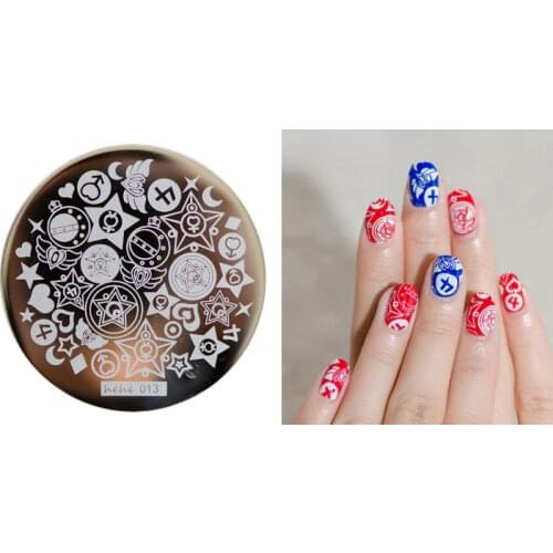 HEHE ! New Stamping Plate hehe13 Girly Jewelry Box Cartoon Sailor Moon Nail Art Stamp Template Image Transfer Stamp