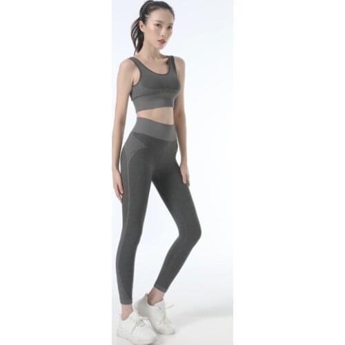 Custom Workout Yoga Sets Clothes Fitness Leggings Seamless Gym Tights And Sports For Women