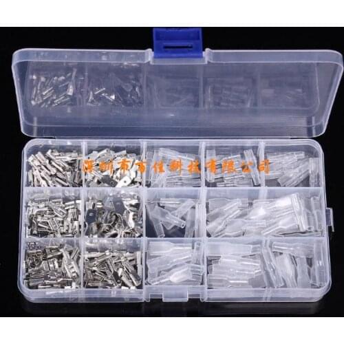 Box 2.8/6.3/4.8 inserted spring + insert + 30 sets of sheath cold-press terminal male female plug connector