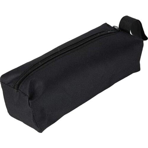 Multifunctional Tool Bag Polyester Material Zipper Bag Portable Storage Bag for Screws Hardware Tools Storage (Black)
