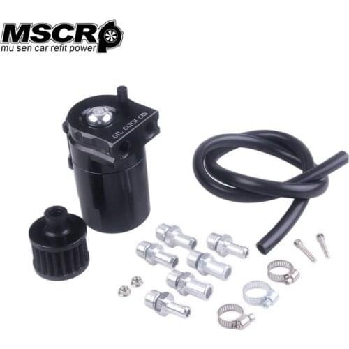 MSCRP-Baffled Aluminum Oil Catch Can Reservoir Tank / Oil Tank With Filter Universal Aluminum Reservior Oil Catch MSCRP-YX01320