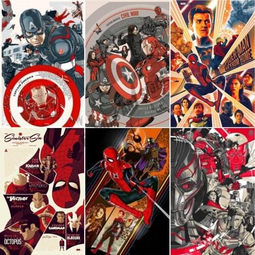 DIY 5D Diamond Painting Disney Marvel Avengers Spiderman Iron Man Cross Stitch Kits Embroidery Diamond Mosaic Home Decor Gifts