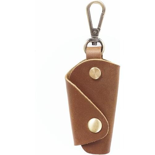 New arrivals Genuine Leather Personalized Portable Mini- Key Package Fashion Creative Waist Hanging Key Bag Keychain Pouch