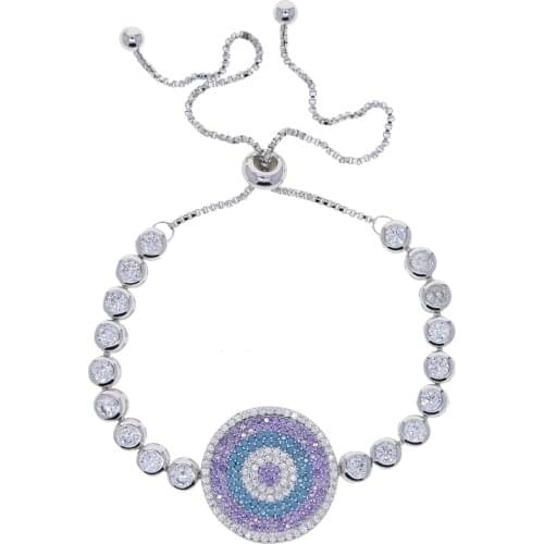 New Micro Pave Cz Zircon Eyes Bracelet For Women Gift Lucky eye cz charm bracelet Luxury tennis Chain Bracelets Jewelry