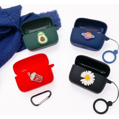 New Cute Cartoon Silicone Cover for JBL Live 300 TWS Case Bluetooth Earphone Case Headphone Protective Box Bag With Hook