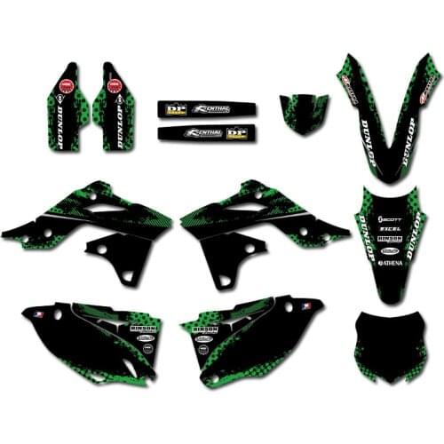 New Style 0460 Power TEAM GRAPHICS & BACKGROUNDS DECALS STICKERS Kits For Kawasaki KX250F KXF250 2013 2014 KXF 250 KX 250F