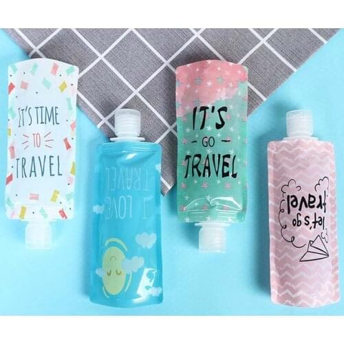 Personalized Travel Lotion Dispensing Bag Candy Ribbon Sealed Lid Lotion Packaging Bottle Portable Liquid Dispensing Bag