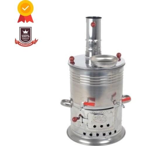 Stainless Steel Samovar Camping Kettle Wood Stove Charcoal Coffee Machine Outdoor Camping Equipment Kitchenaid Camp Survival
