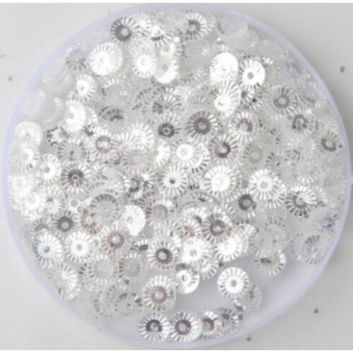 5000pcs 50g 6mm Flower Crystal Transparent Round Flat Loose Sequin Sewing,Wedding Craft,Women Kids DIY Garment Accessory SFFF61