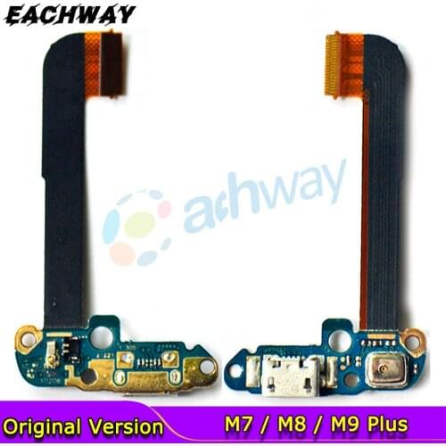 For HTC One M7 M8 M9 Plus Micro USB Charging Port Charger Dock Plug Connector + Mic Microphone Flex Cable Parts For HTC E8 Phone