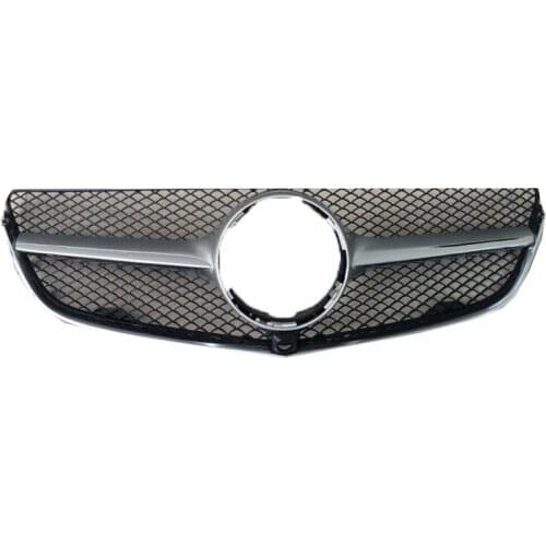 Car styling Middle grille ABS plastic Silver Black front bumper grill Center Grille vertical bar for Mercedes-Benz E-class W207